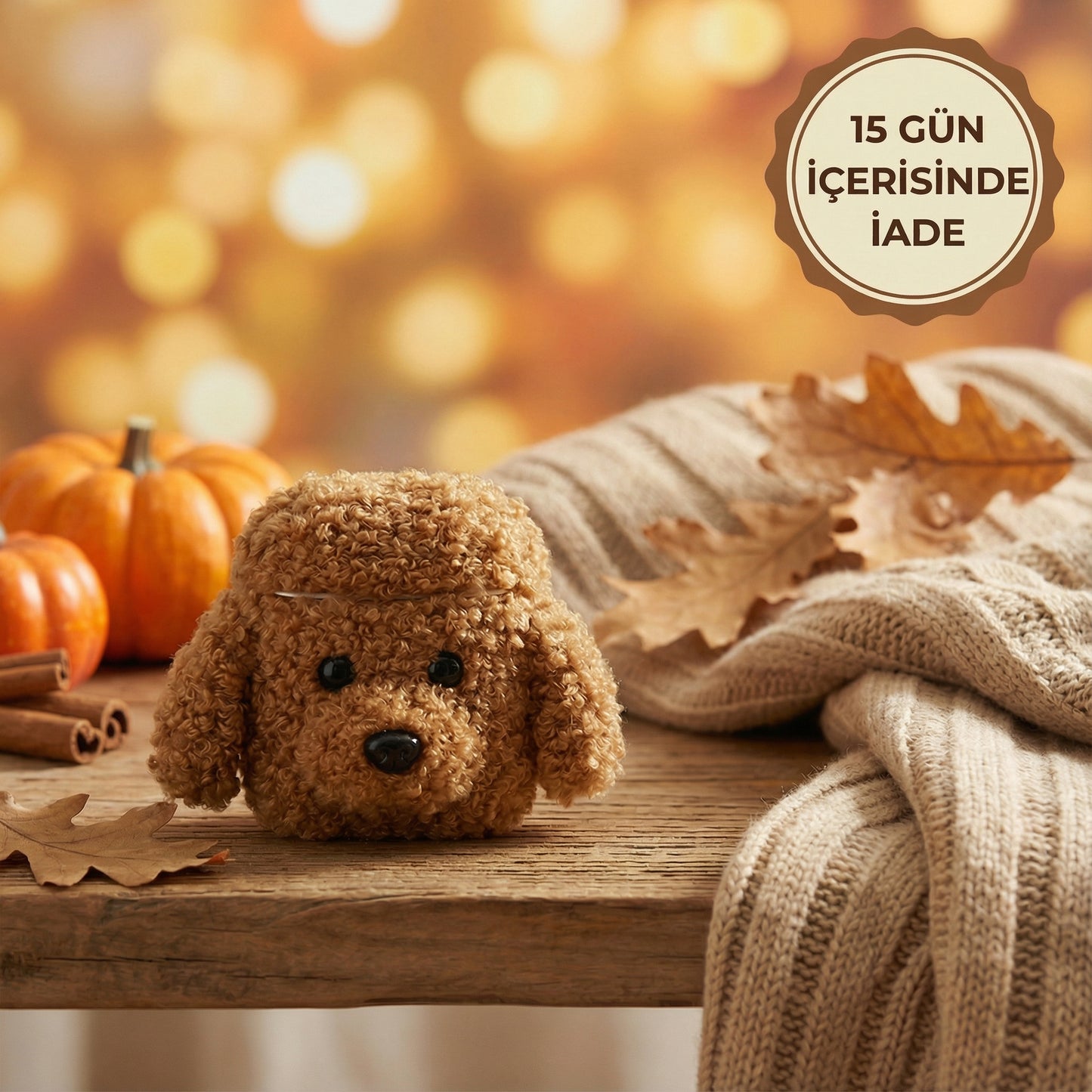 peluş köpek airpods kılıfı